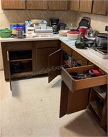 Contents of counter & Lower Cabinets