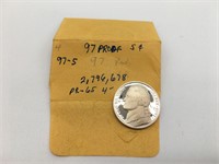 97 S Proof Jefferson Nickle