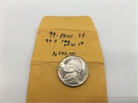 99 Jefferson S Proof Nickle