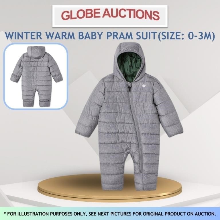 NEW WINTER WARM BABY PRAM SUIT(SIZE: 0-3M)