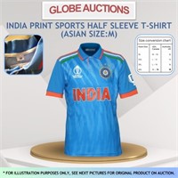 NEW INDIA PRINT SPORTS T-SHIRT (ASIAN SIZE:M)