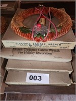 VTG. GENERAL ELECTRIC CANDLE WREATH IN BOX-