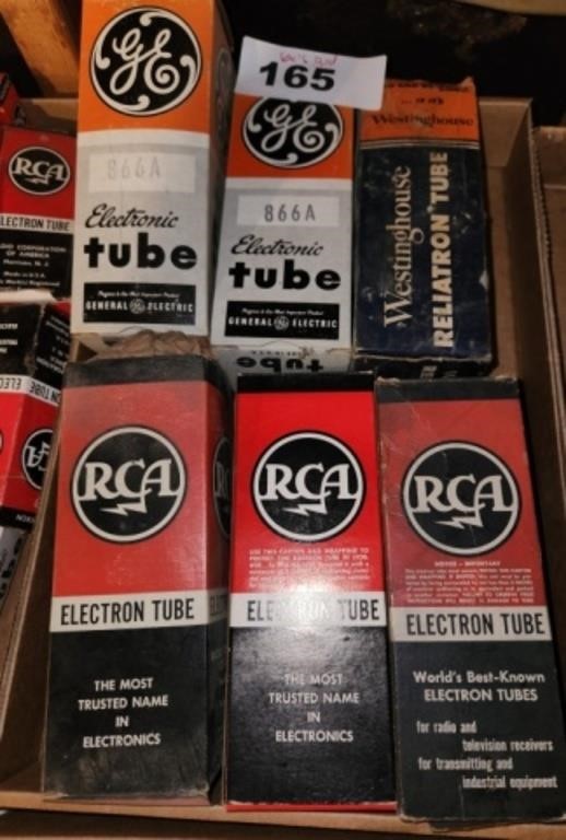 6 X'S BID RCA & GE ELECTRON TUBES IN BOXES