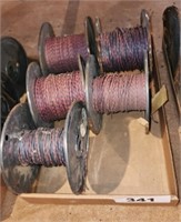 5 PARTIAL ROLLS ELECTRIC TRAIN WIRE