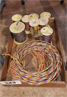 LOT PARTIAL ROLLS & SECTION OF ELECTRIC TRAIN WIRE