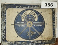 VTG. 1914 18TH ANN. U.C.T. MEETING BOOK