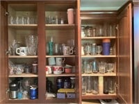 Contents of upper kitchen cabinets