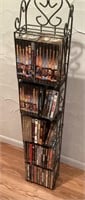 DVD rack and contents