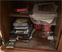 Contents of lower media cabinet