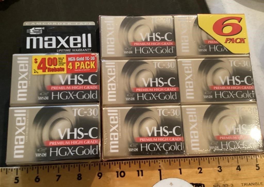 10 NEW Maxell camcorder tapes