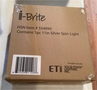NEW 11" i-Brite silver spin light