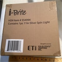NEW 11" i-Brite silver spin light