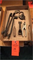 Old tools , brass locks