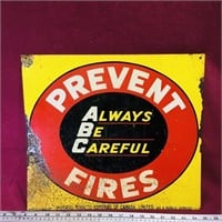 Imperial Tobacco Co. Metal Fire Prevention Sign