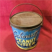 Schwartz Peanut Butter Tin Bucket (Vintage)