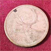 Silver 1957 Canada 25 Cent Coin