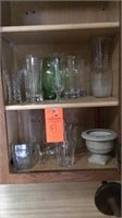 All glassware in cabinet