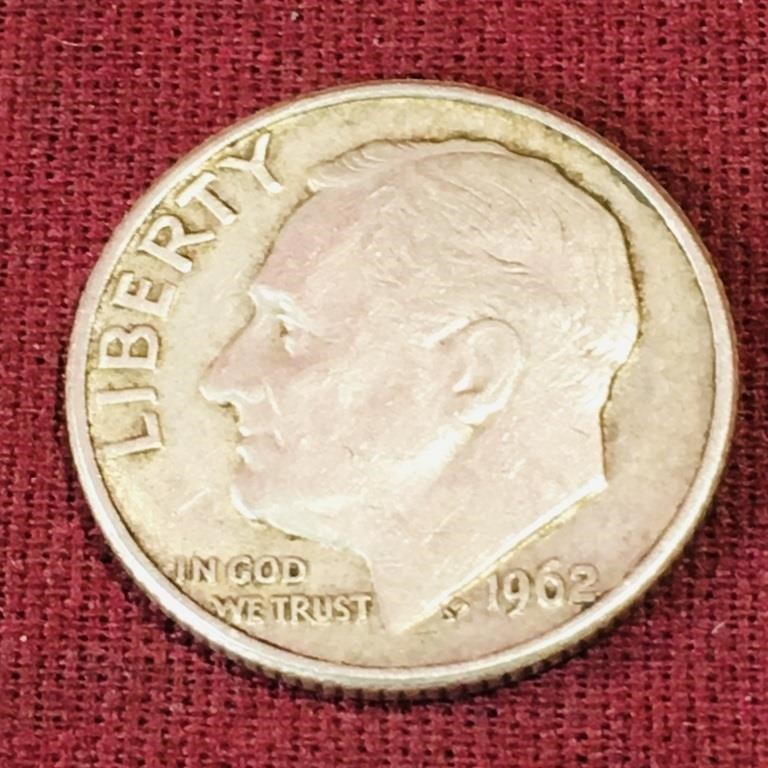 1962 United States Dime Coin