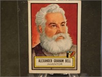 Carte Alexander Graham Bell inventeur 1952 Topps