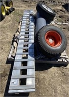 (FF) 10'  Aluminum Ramp, Kenda Turf 505 Tire
