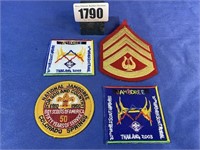 Scout Badges, 50 Years Colo. Springs, Thailand