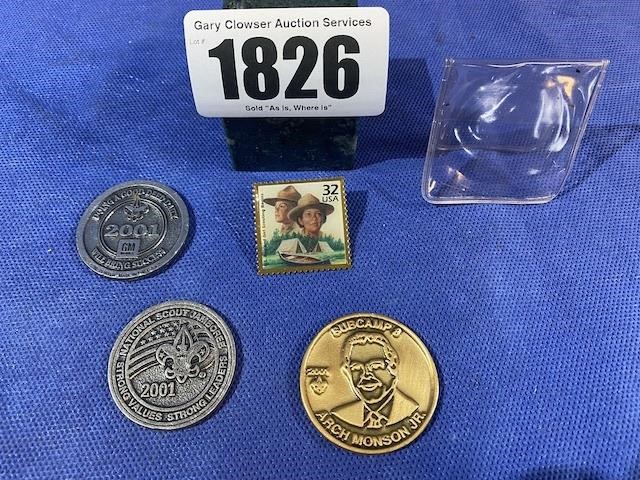 2 Coin 2001 Nat. Jamboree, Boy & Girl Scouts
