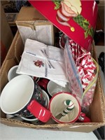 Box lot of Christmas items