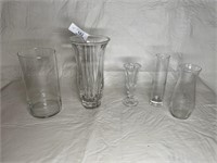 Various glass vases
