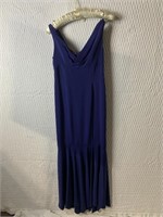 PILAR ROSSI FULL-LENGTH NAVY-BLUE DRESS WITH