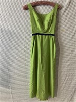 FULL LENGTH GREEN PARTY DRESS WITH BACK BOW ILGWU