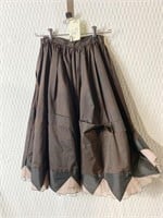 BROWN TAFFETA HALF SLIP SIZE SMALL LINED WITH