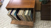 Record cabinet w/record albums