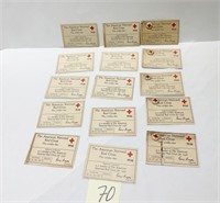 RED CROSS 1936 MEMBERSHIP CARDS #15 EA.