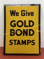 * Gold Bond Stamps double sided metal sign  20x28