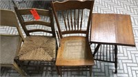 Vintage chairs , fern stand