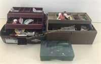 * (2) Tackle boxes w/ lures & box of some kind
