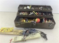 Tackle box with lures