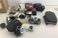 * Vtg camera lot & slides  None tested