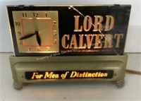 * 1930s Lord Calvert glass reverse painted lighted
