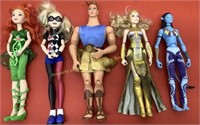 (5) Action figure dolls