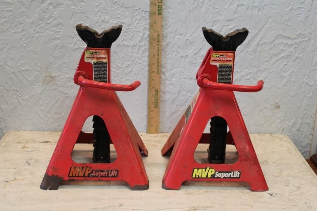 Pair of Safety Jack Stands--HD 6 Tons