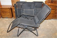 4 Zero Gravity Locking Outdoor Patio Chairs