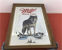 * Miller High Life Michigan Timber Wolf mirror