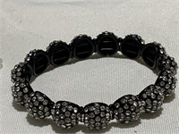 ELASTIC BLACK RHINESTONE BRACELET