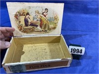 Whiffs Flor Fina Cigar Box, 8 3/8"W X 5.25"D