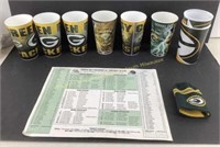 Packer lot  3D cups, 1997 Packers vs Bears