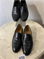 TWO PAIR MEN’S BLACK LEATHER LOAFERS BROOKS BROS