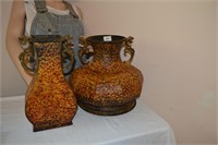 2 large light metal Urns / Vases