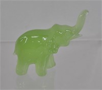 Jade Elephant Figurine - 1.5" H