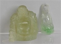 Jade Buddah Figure & Jade Pendant